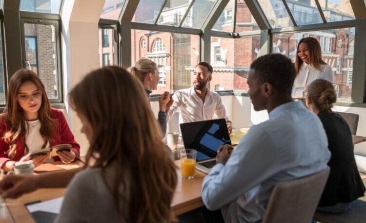people sitting in a workshop