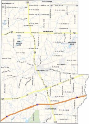 Putnam County Map Indiana