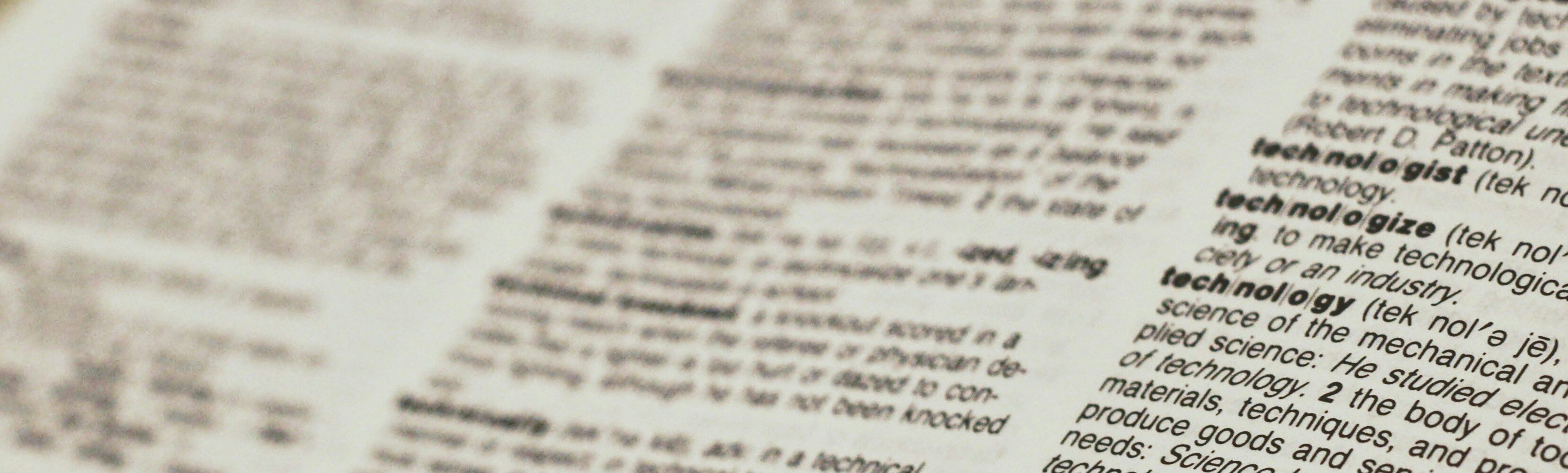 page from a dictionary